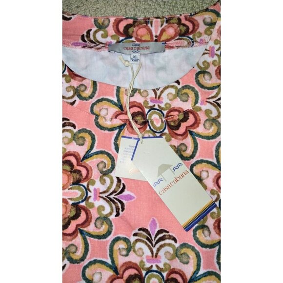 Women's NWT Casa Cabana Lined Linen Blend Shift (Size XL) - Picture 3 of 4